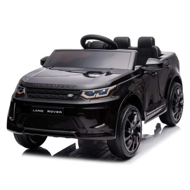Land Rover Discovery with Open Doors and Remote Control 12V Licensed Black