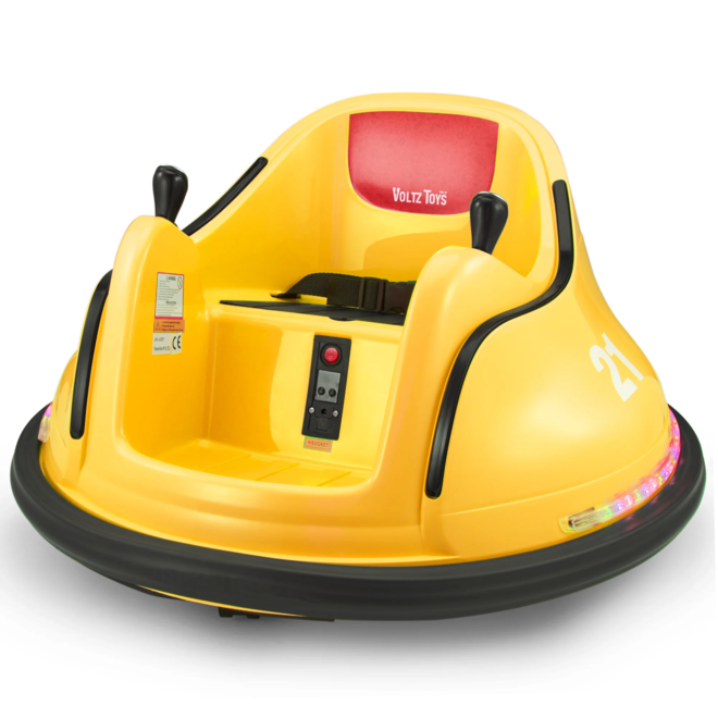 Kids Bumper Car 360° Rotation with Remote Control 12V Yellow