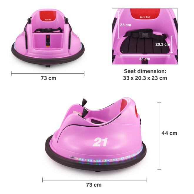 Kids Bumper Car 360° Rotation with Remote Control 12V Yellow