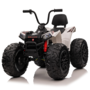 Realistic Off-Road ATV with Throttle, Brake Pedal and Rubber Tires 12V 4x4 White