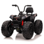Realistic Off-Road Monster ATV with Throttle, Brake Pedal and Rubber Tires 24V 4x4 Black