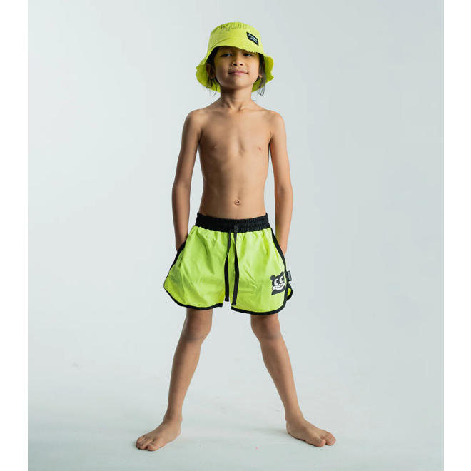 STAND OUT SURF TRUNKS HOT LIME