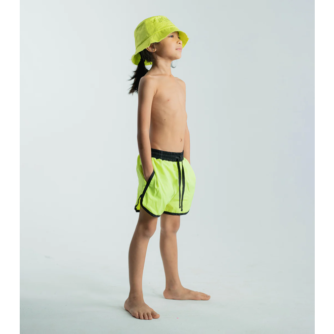 STAND OUT SURF TRUNKS HOT LIME