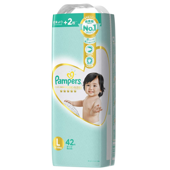 P&G Pampers Tape L Size 42PC