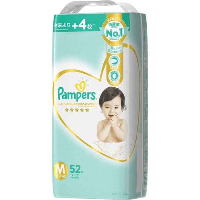 P&G Pampers Tape M Size 52PC