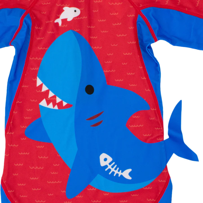 UPF50+ One Piece Surf Suit - Blue Shark
