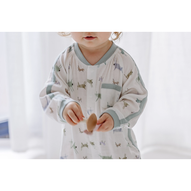 Bamboo Pima 3/4 Sleeve Romper - The Ant & The Grasshopper