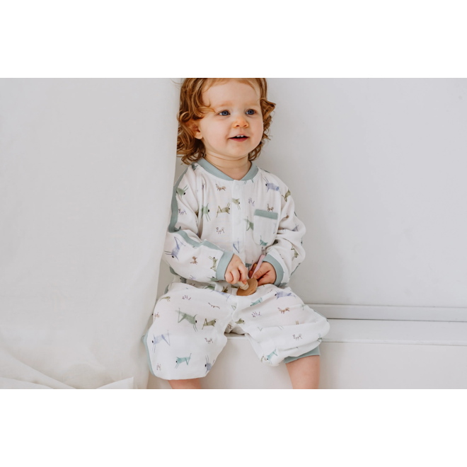 Bamboo Pima 3/4 Sleeve Romper - The Ant & The Grasshopper