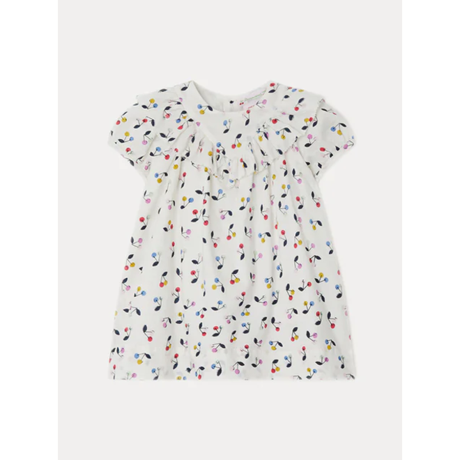 DRESS FALBALI IMP MULTICOLORE