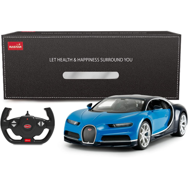 Bugatti Chiron Remote Control Car with Working Lights Rastar 1:14 Licensed Toy
