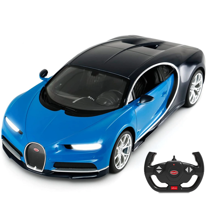 Bugatti Chiron Remote Control Car with Working Lights Rastar 1:14 Licensed Toy