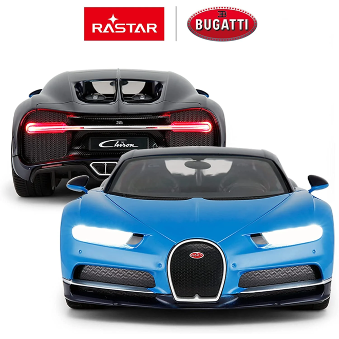 Bugatti Chiron Remote Control Car with Working Lights Rastar 1:14 Licensed Toy