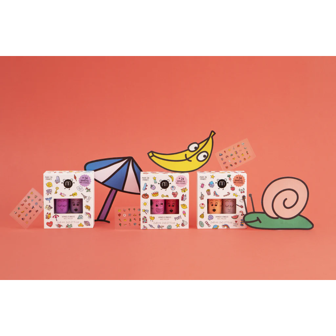 Nailmatic Kids - Nail Polish and Stickers Set - POP