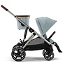 Gazelle S Stroller - Taupe Frame and Sky Blue Seat