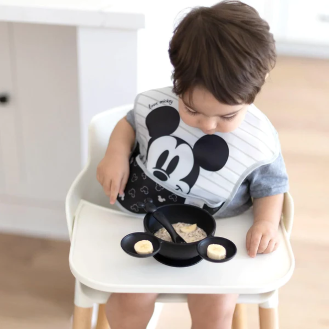 Bumkins Silicone First Feeding Set -Lid &Spoon-Mickey Mouse