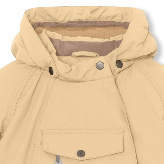 Wang fleece lined winter jacket. GRS Semolina Sand