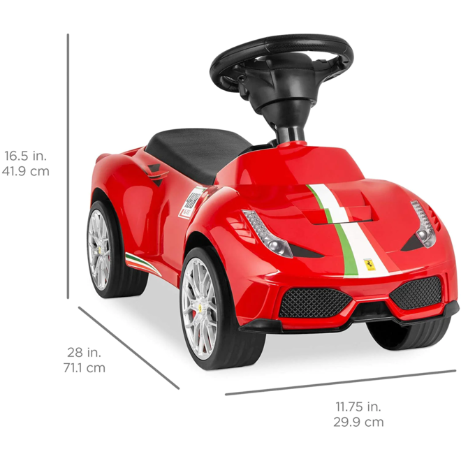 Ferrari 488 GTE Toddler Baby Walker Pedal Racer Car Foot to Floor, Licensed