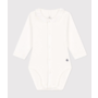 BABIES' LONG-SLEEVED COTTON BODYSUIT WITH RUFFLE COLLAR