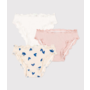 GIRLS' HEART COTTON BRIEFS - 3-PACK