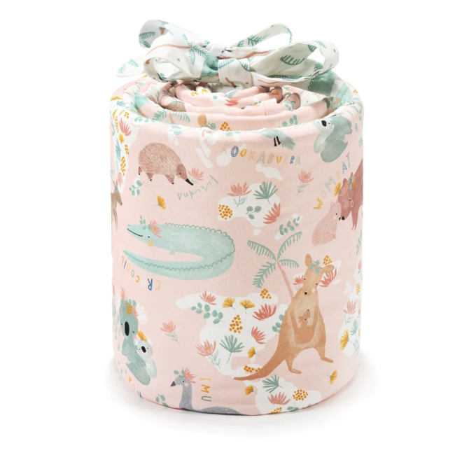 Bed Bumper Cotton DUNDEE & FRIENDS PINK