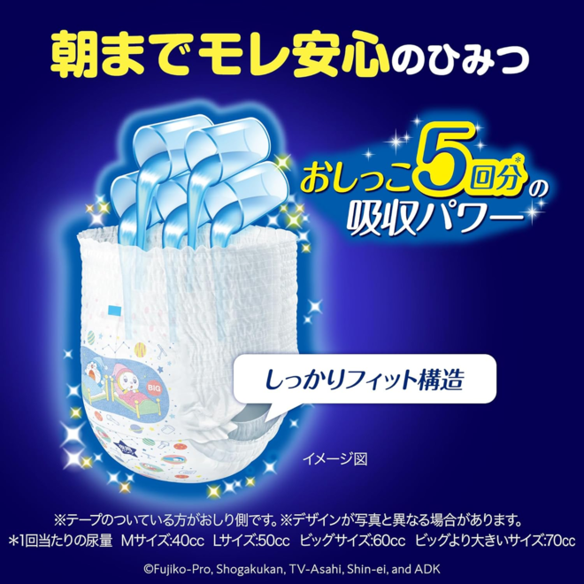 Mamy Poko Pants Night Doraemon XL Size 30sheets