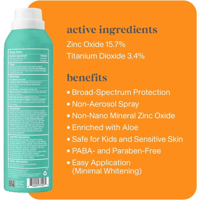 Thinkkids Mineral Sunscreen Spray spf50+ 177ml