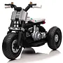 Kids Motorcycle 6V with 3 Wheels, Realistic Lights and Sound White