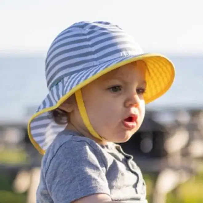 Infant SunSprout Hat Quarry Stripe