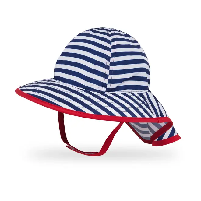Infant SunSprout Hat Navy/White Stripe