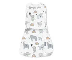 SwaddleMe SwaddleMe Arms Free Convertible Swaddle Happy Elephant