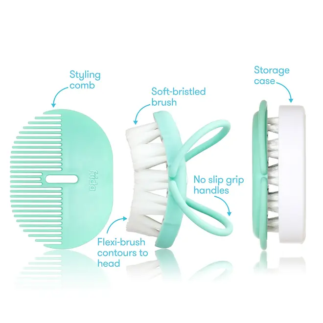 Frida Baby - Head-Hugging Hairbrush + Comb Set