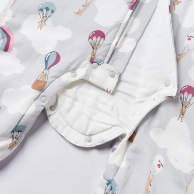 Raglan Long Sleeve Footed Sleep Bag - Meerkats Away!