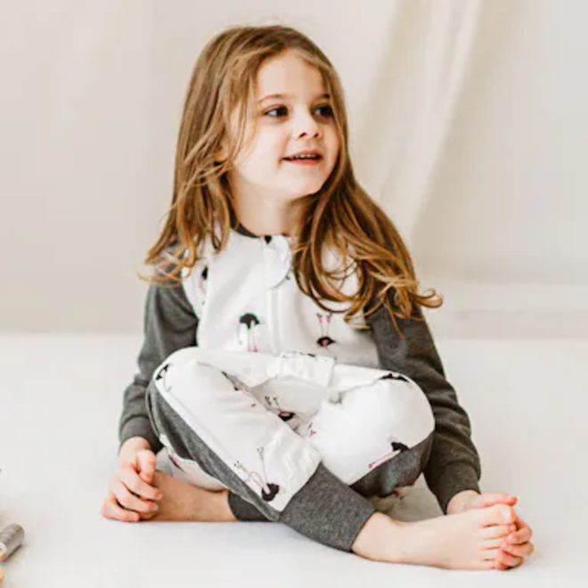 Bamboo Long Sleeve Footed Sleep Bag 1.0 TOG - Let's Roll!