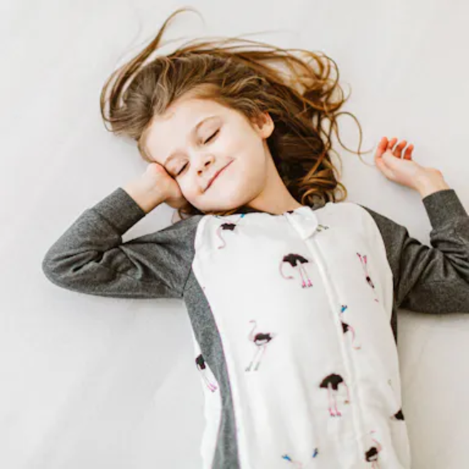 Bamboo Long Sleeve Footed Sleep Bag 1.0 TOG - Let's Roll!