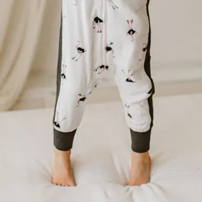 Bamboo Long Sleeve Footed Sleep Bag 1.0 TOG - Let's Roll!