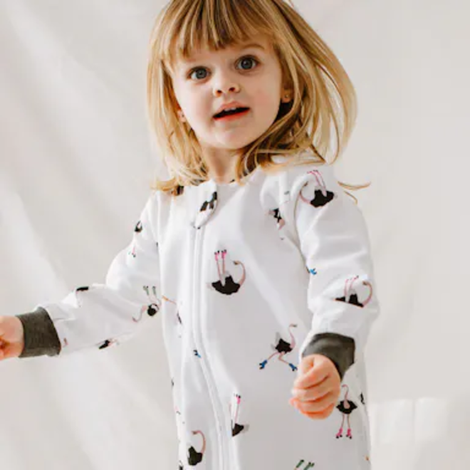 Long Sleeve Footed Sleep Bag - 1.0 TOG - Let's Roll