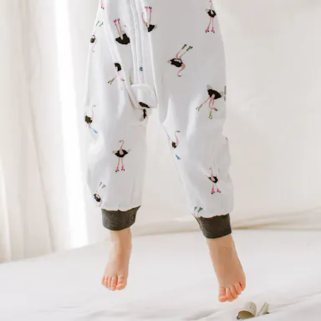 Long Sleeve Footed Sleep Bag - 1.0 TOG - Let's Roll