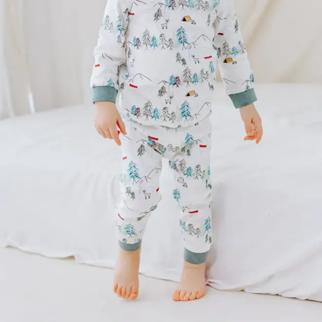 Long Sleeve Two-Piece Pj Set (Organic Cotton) - Happy Trails