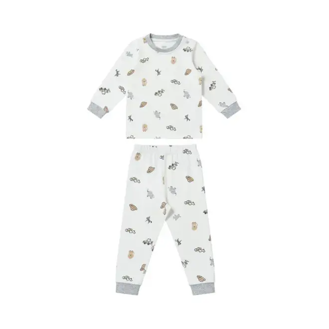 Long Sleeve Two-Piece Pj Set (Organic Cotton) - Safawhee