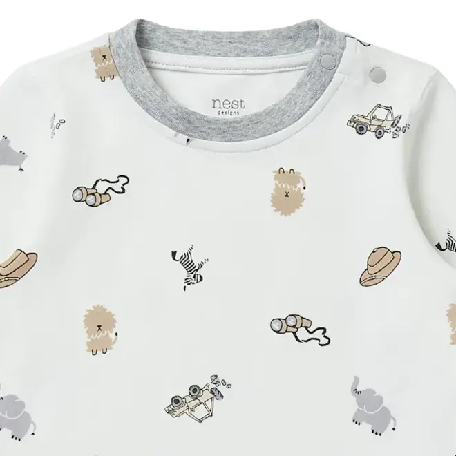 Long Sleeve Two-Piece Pj Set (Organic Cotton) - Safawhee