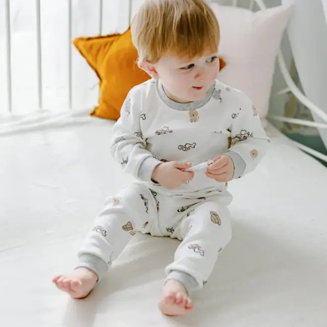 Long Sleeve Two-Piece Pj Set (Organic Cotton) - Safawhee