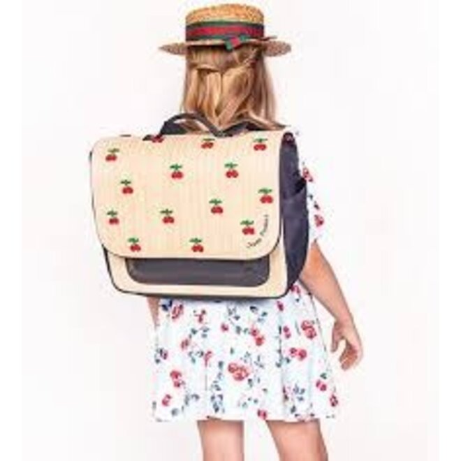 It Bag Midi - Raffia Cherry