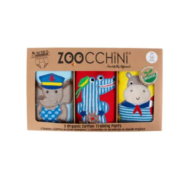 ZOOCCHINI - Org Ctn 3PC PottyTraining Pants-Maritime