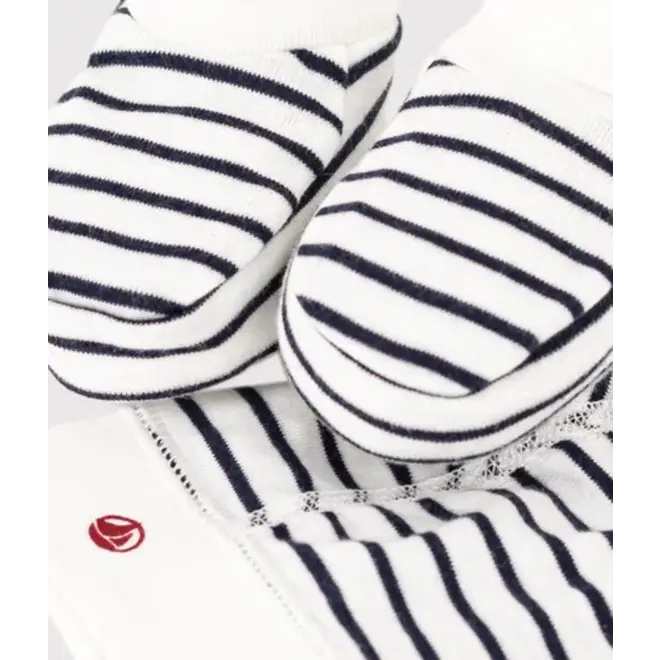 Babies' Breton Bonnet and Bootees Set