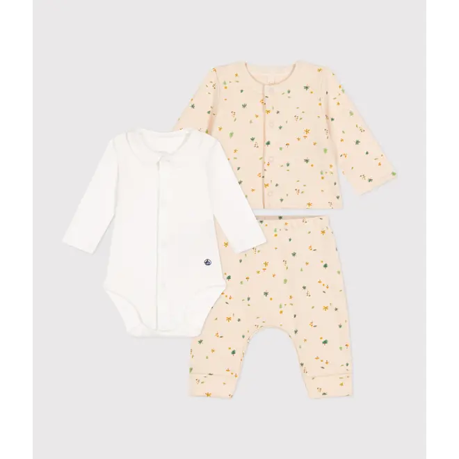 Babies' three-piece outfit made in fleece Spring