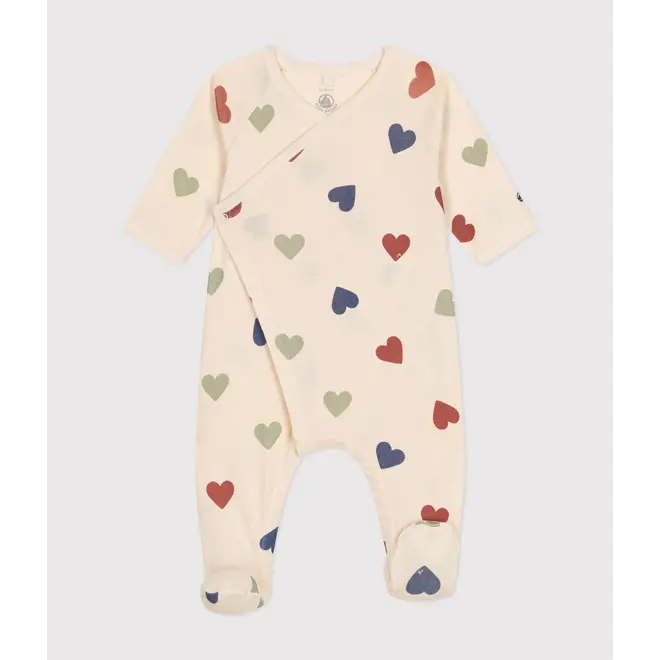 Babies' tricolour Heart Pattern Cotton Pyjamas