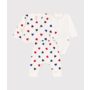 Babies' cotton three-piece outfit-hearts in three colors