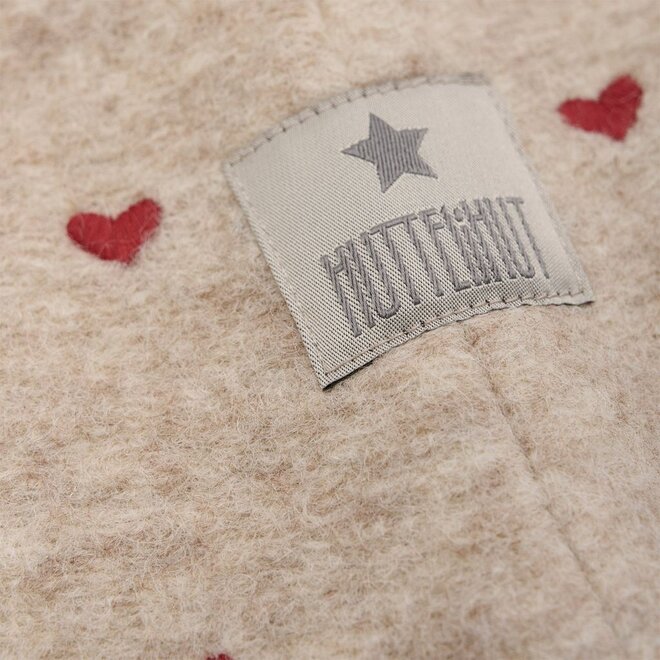 Balaclava Hearts Emb. Wool Sand Melange