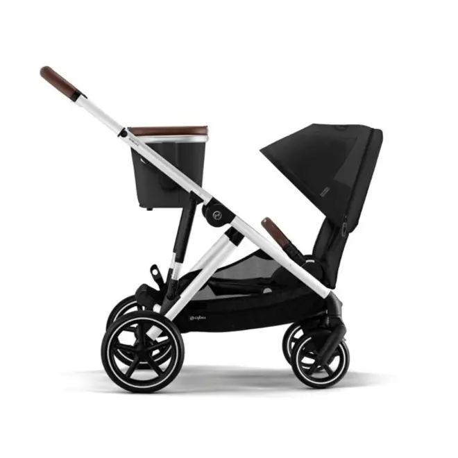 Gazelle S Stroller Silver Frame Moon Black
