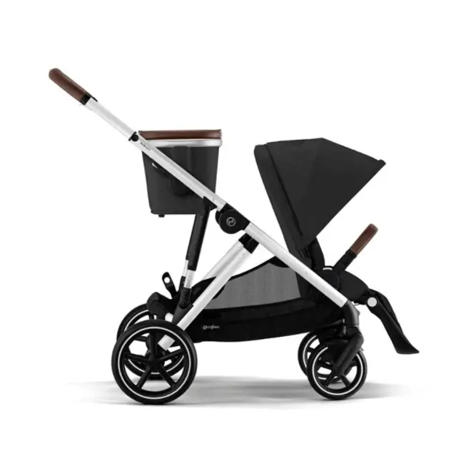 Gazelle S Stroller Silver Frame Moon Black